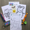 Peppa Pig party Bags, pre filled party favours, personalised.