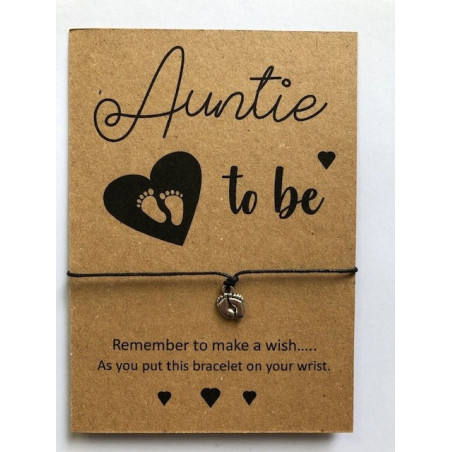 Auntie to Be Wish Bracelet